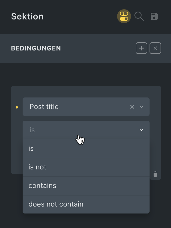 bedingungen posts