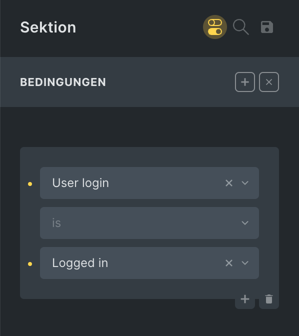 bedingungen login